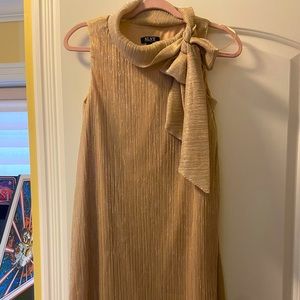 SLNY Gold shimmer dress